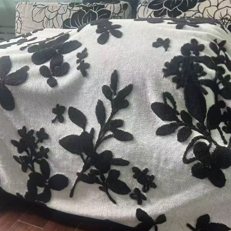 Jacquard cotton velvet