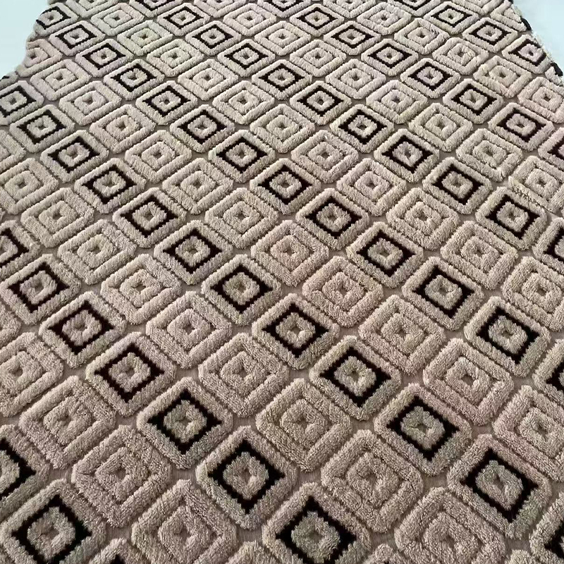Cationic jacquard cotton velvet