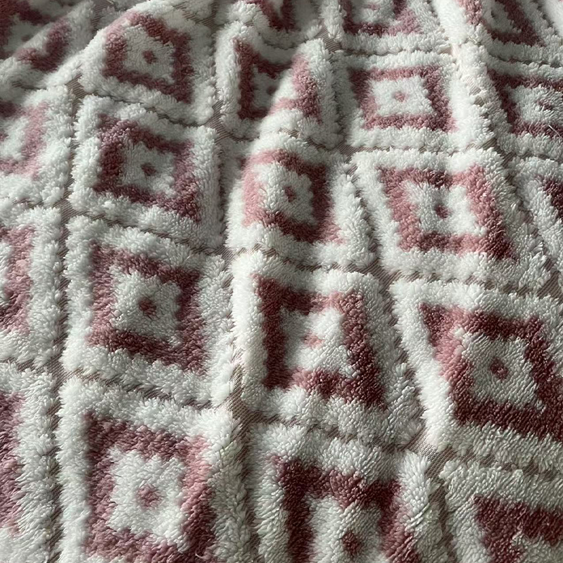 Cationic jacquard cotton velvet