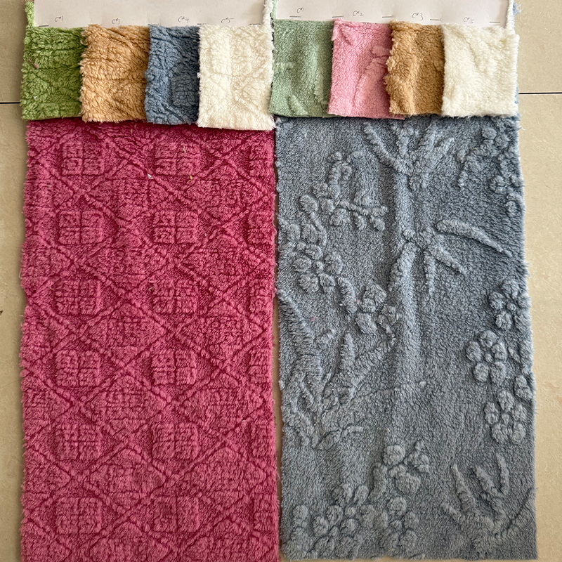 Jacquard cotton velvet