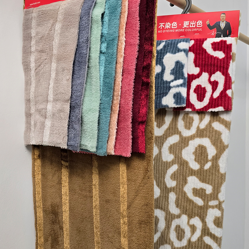 Jacquard cotton velvet