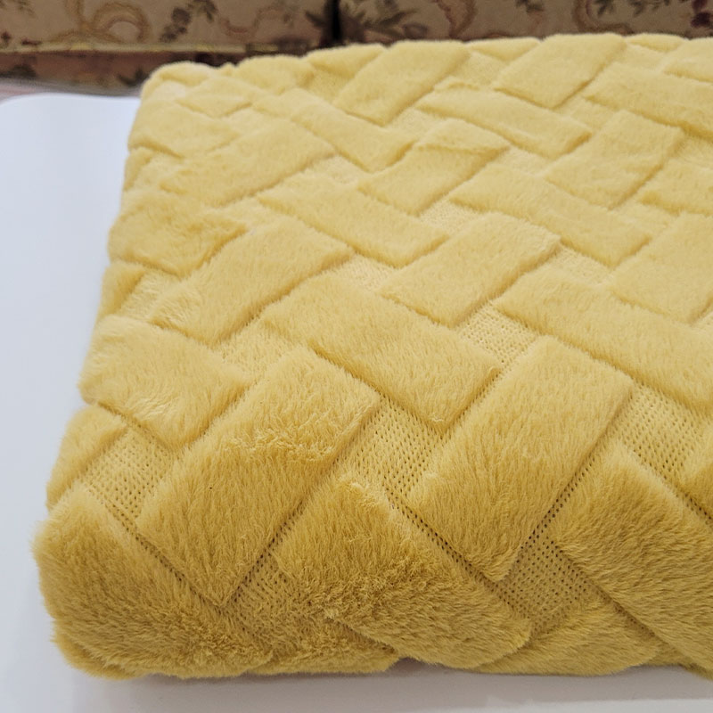 Embossed rabbit hair